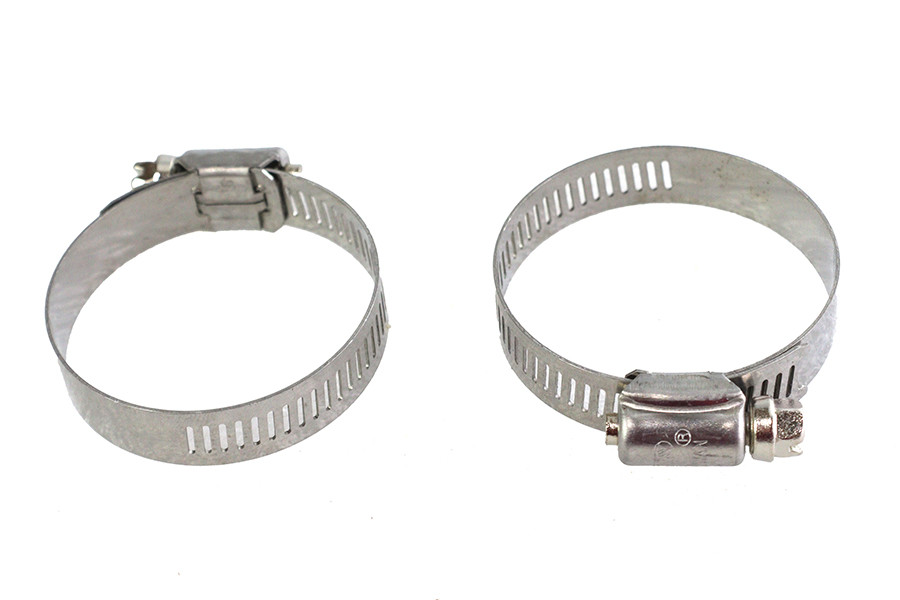 V-Twin #81019A - Exhaust Pipe Heat Shield Worm Clamp Set
