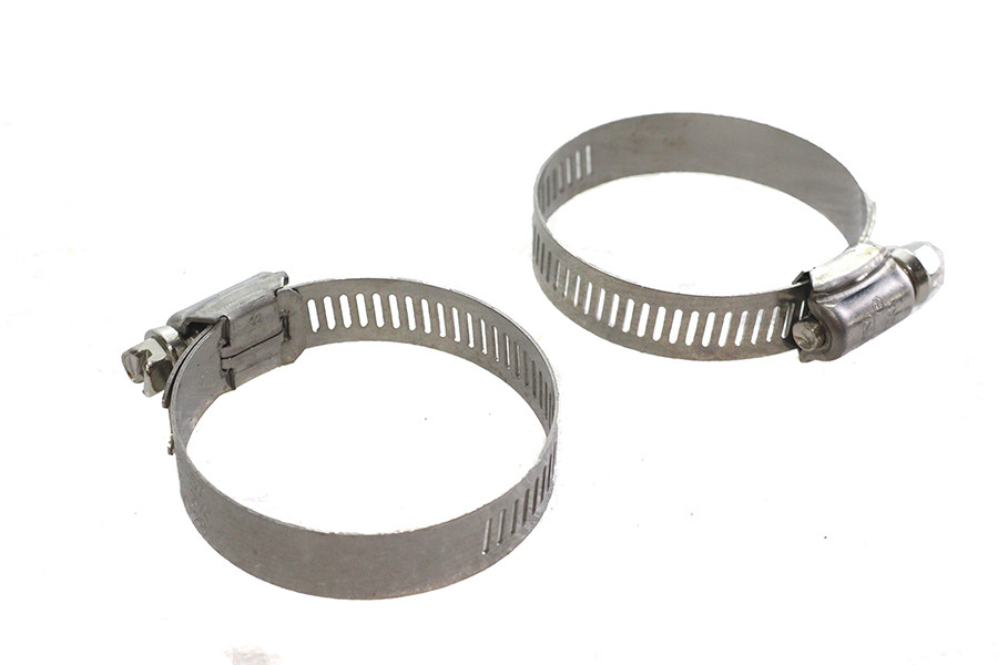 V-Twin #81019A - Exhaust Pipe Heat Shield Worm Clamp Set