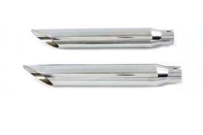 Wyatt Gatling #08-0212 - 16-1/2 inch Baloney Slice Slip On Muffler Chrome