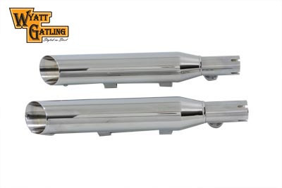 Wyatt Gatling #08-0209 - Wyatt Gatling Side Slash Slip-On Muffler Set Chrome