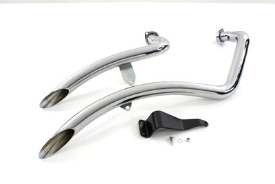 Wyatt Gatling - XL Exhaust Drag Pipe Set Chrome