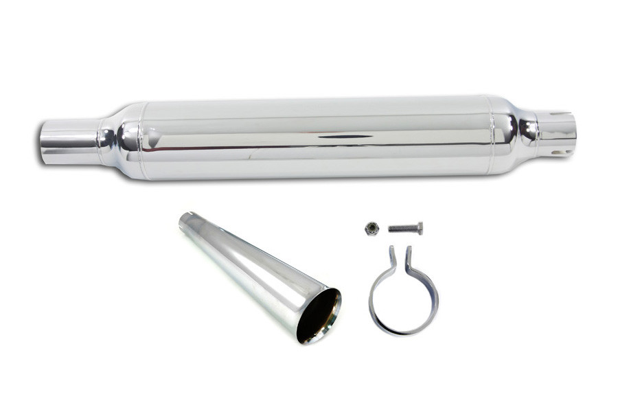 V-Twin - Chrome Muffler With Megaphone Tip