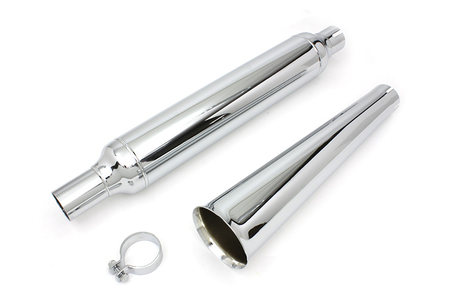 V-Twin - Chrome Muffler With Megaphone Tip
