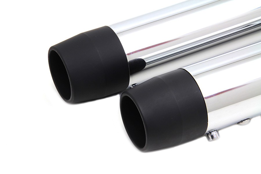 Wyatt Gatling - 2-1/4 inch Diameter Chrome Straight Muffler Set