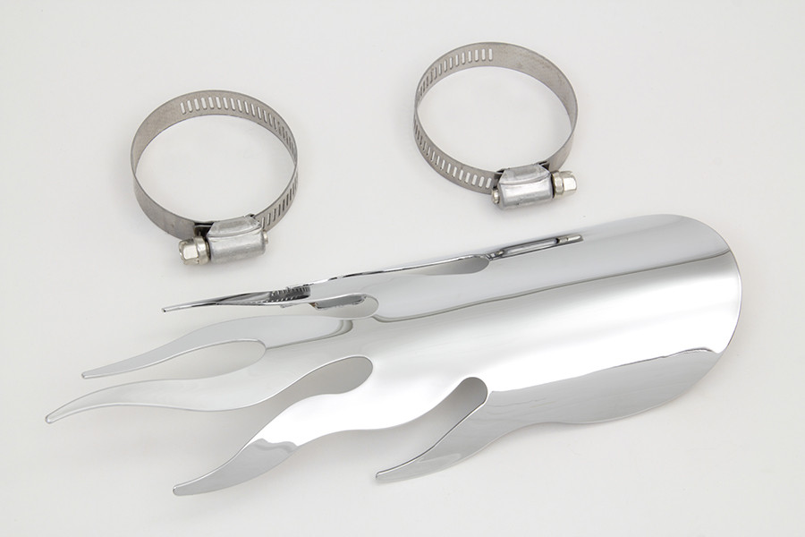 V-Twin #63057 - Chrome Flame Heat Shield