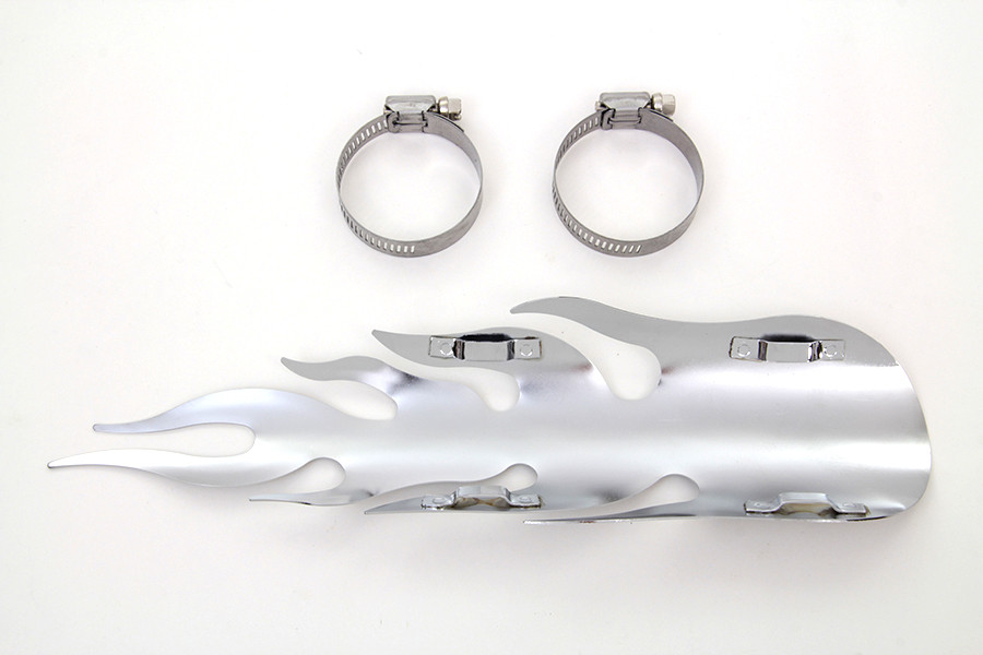 V-Twin #63057A - Chrome Flame Heat Shield