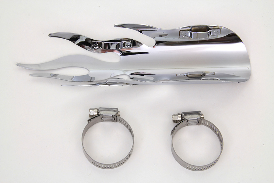 V-Twin #63559 - Chrome Flame Heat Shield