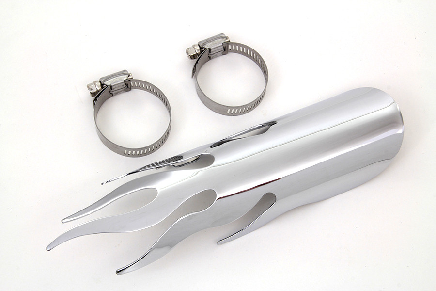 V-Twin #63559 - Chrome Flame Heat Shield