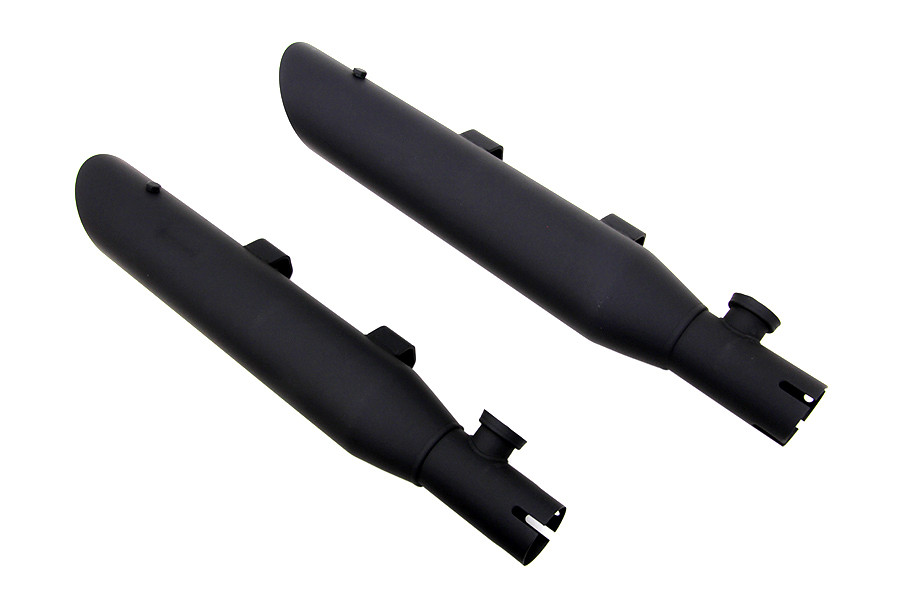Wyatt Gatling #08-0209MB - Wyatt Gatling Side Slash Slip-On Muffler Set Black