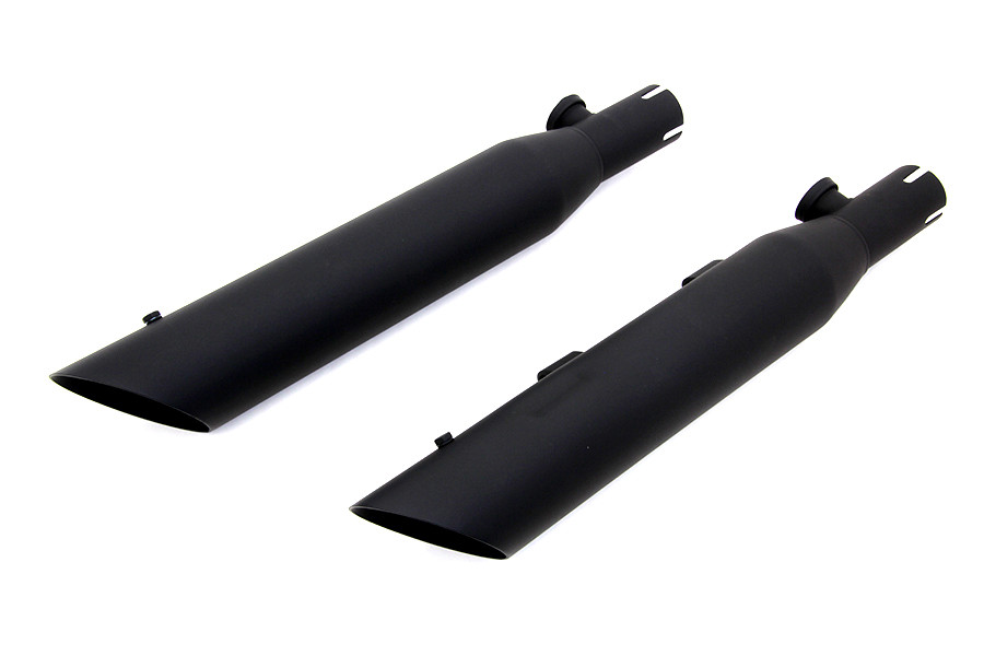 Wyatt Gatling #08-0209MB - Wyatt Gatling Side Slash Slip-On Muffler Set Black