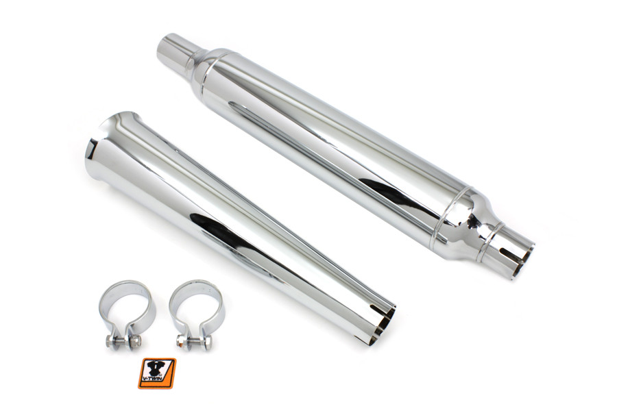 V-Twin - Chrome Muffler with Megaphone Tip
