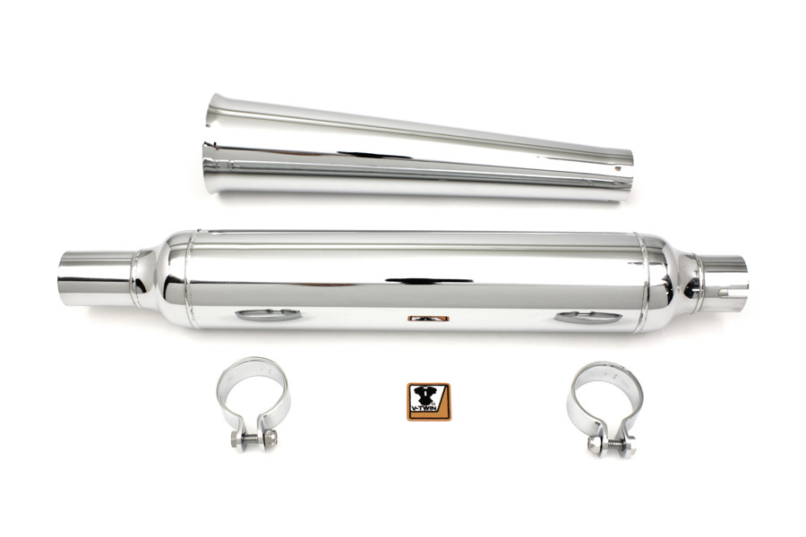 V-Twin - Chrome Muffler with Megaphone Tip