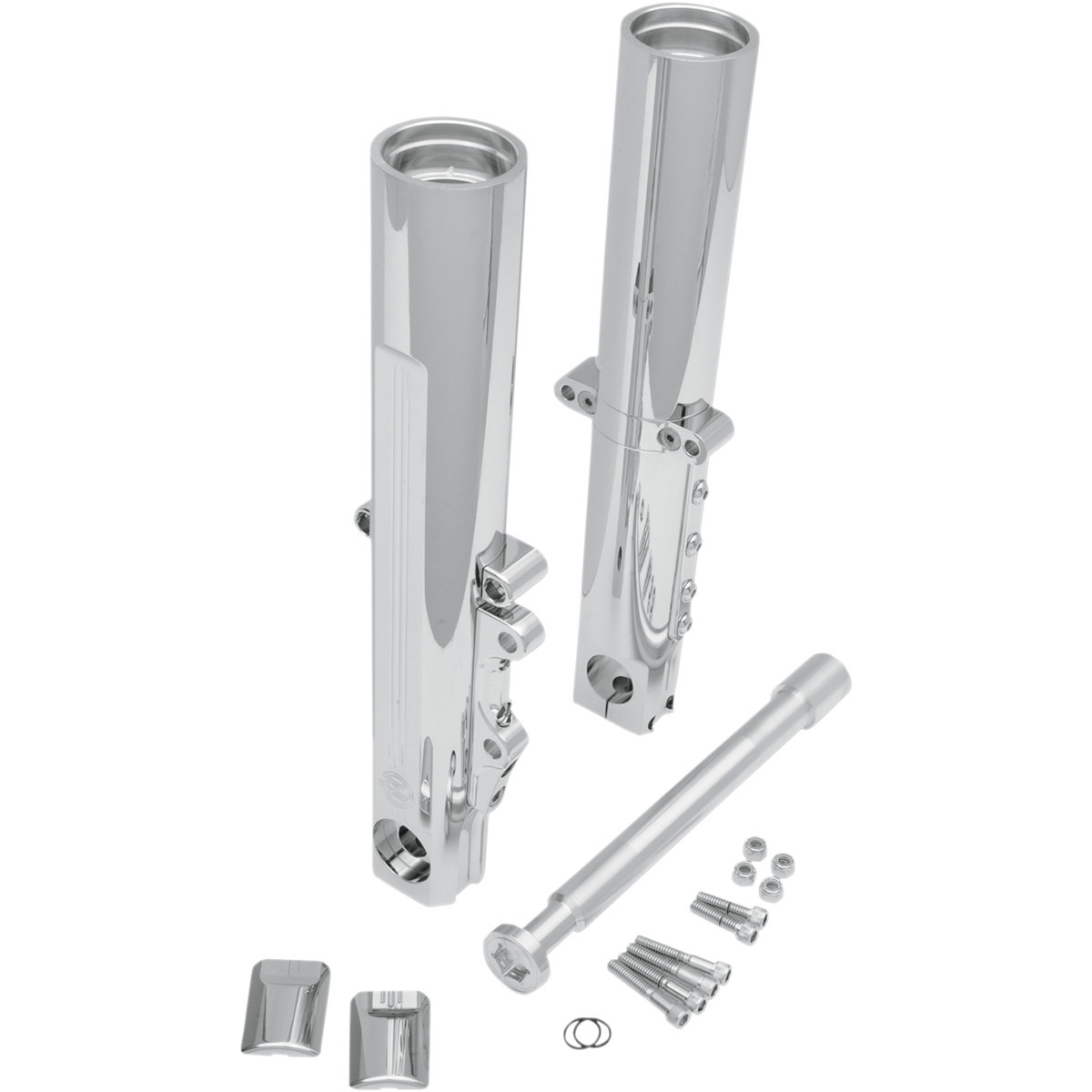 Performance Machine (PM) #0208-2097-CH - Fork Leg Kit - Chrome - Lower - Single Disc - '14-'20 FL