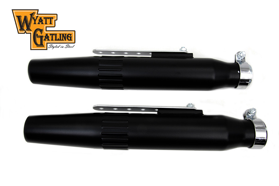V-Twin #08-6149GMB - Wyatt Gatling Tapered Muffler Set