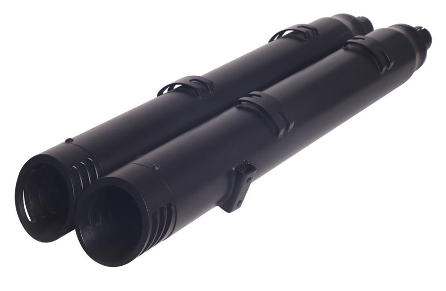 V-Twin #INMF-4020BB - Indian Slip On Muffler Set Black
