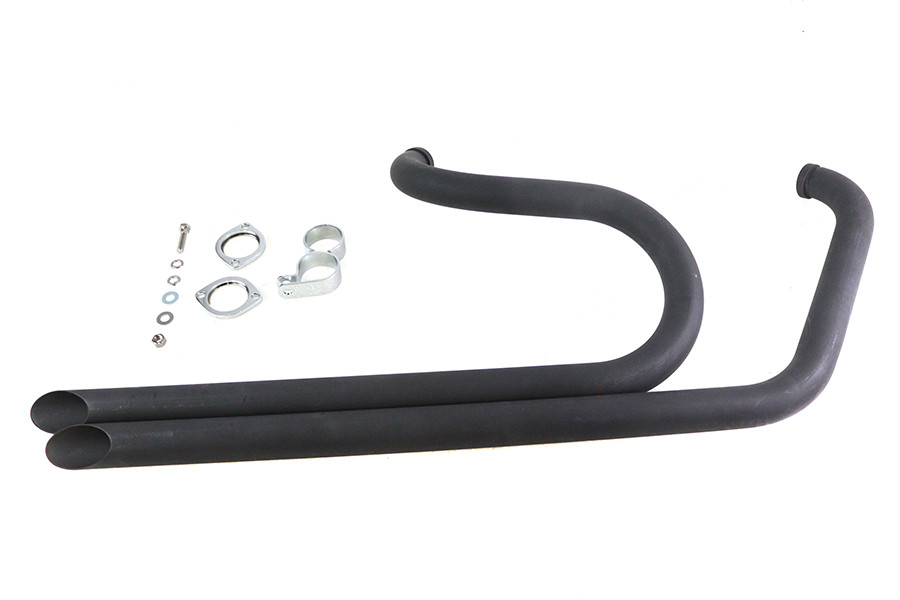 V-Twin #78837B - Side By Side Drag Pipe Set Black