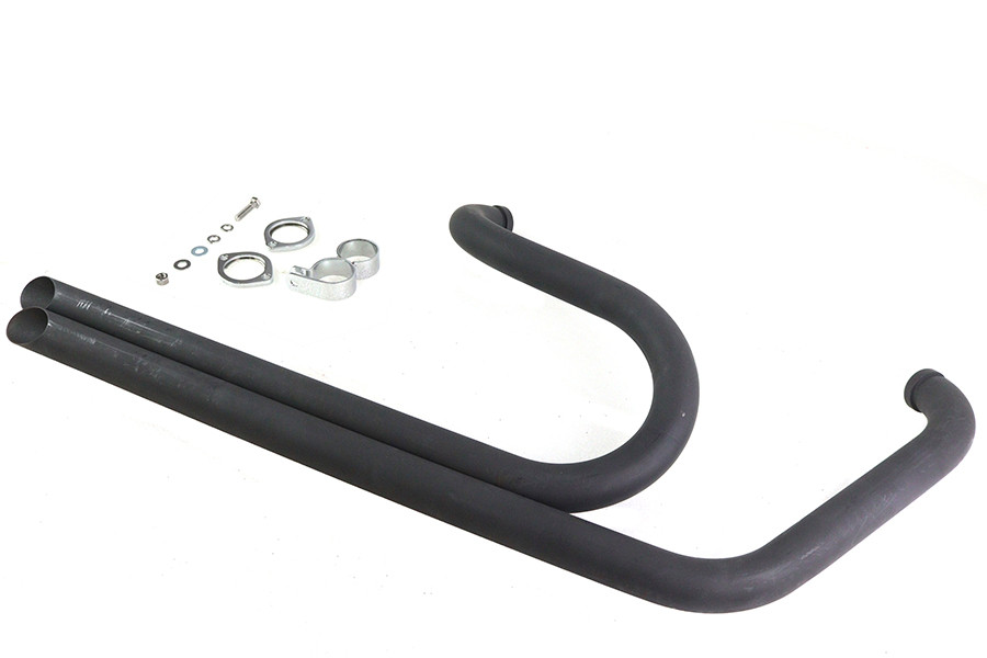 V-Twin #78837B - Side By Side Drag Pipe Set Black