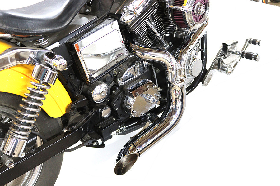 V-Twin #8473 - FXD 2:1 Lake Side Pipe Exhaust Chrome