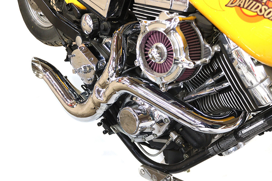V-Twin #8473 - FXD 2:1 Lake Side Pipe Exhaust Chrome