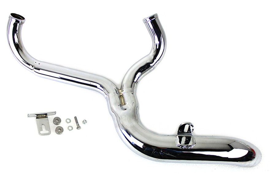 V-Twin #9095 - FXD 2:1 Lake Side Pipe Exhaust Chrome