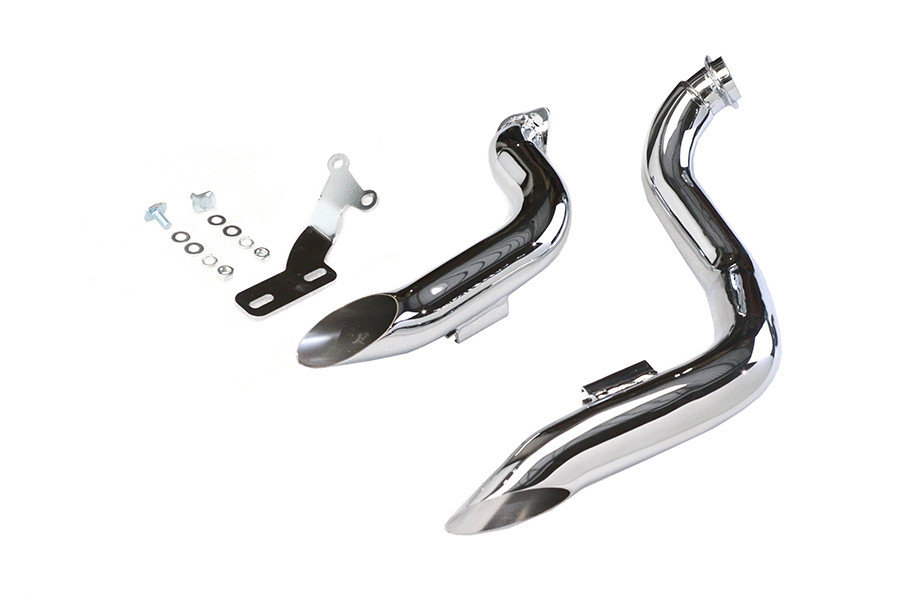 Wyatt Gatling - Chrome Wyatt Gatling Down Draft Drag Pipes