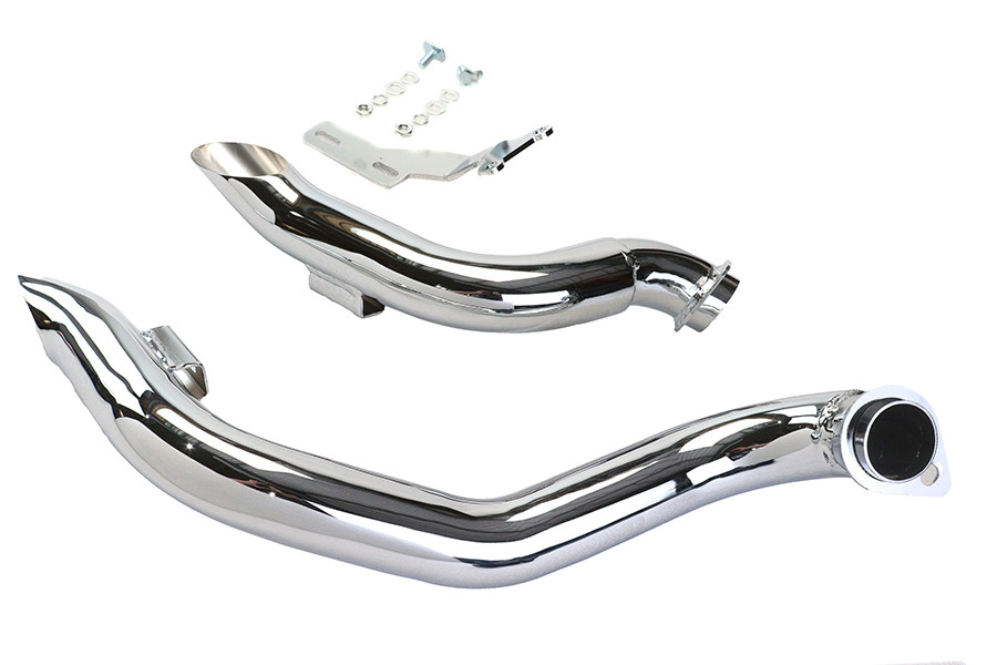 Wyatt Gatling - Chrome Wyatt Gatling Down Draft Drag Pipes