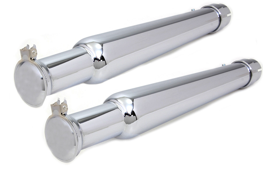Wyatt Gatling #R5515C - Chrome Megaphone Muffler Set