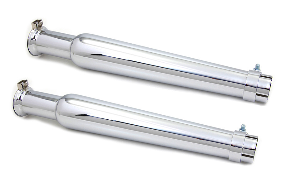 Wyatt Gatling #R5515C - Chrome Megaphone Muffler Set