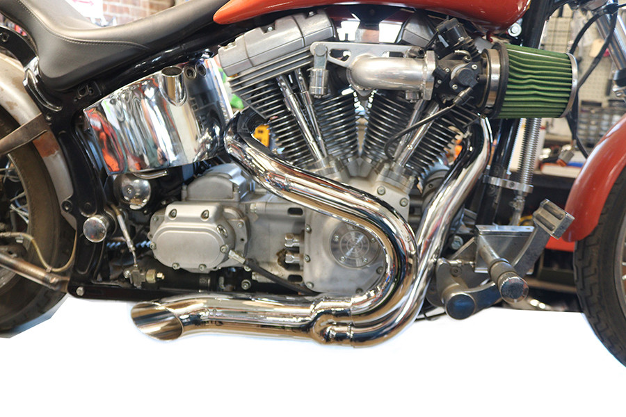 Wyatt Gatling #1953 - Chrome Wyatt Gatling 2 into 1 Exhaust Pipe Header Kit