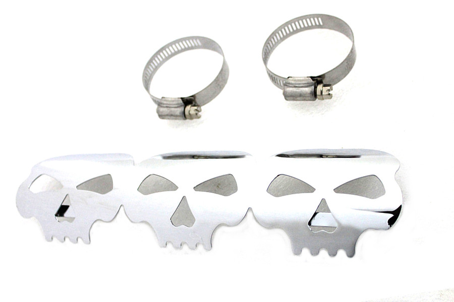 V-Twin #63787 - Chrome Skull Heat Shield