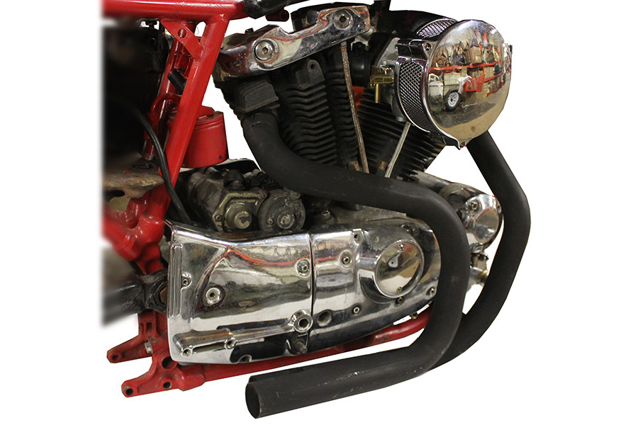 V-Twin - 2:1 XL Alphabet Exhaust Header Set Black