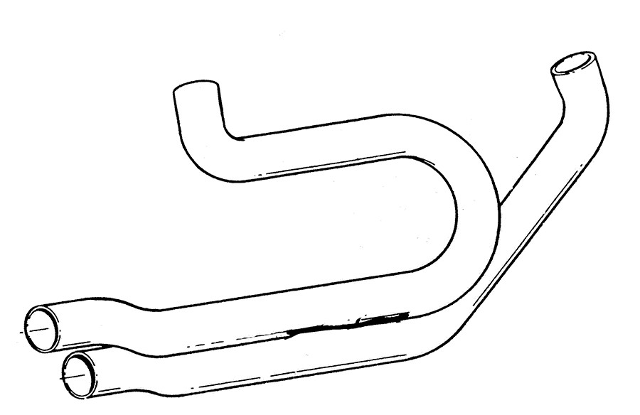 V-Twin - Alphabet XL Exhaust Header Set Chrome