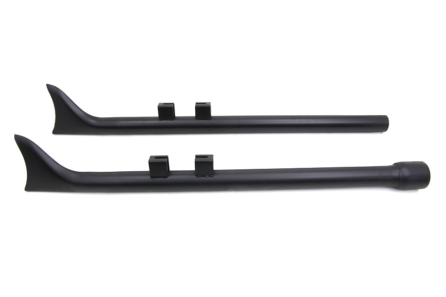 V-Twin - M8 36 inch Straight Fishtail Exhaust Extension Set Black