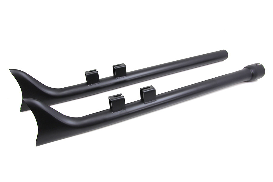 V-Twin - M8 33 inch Straight Fishtail Exhaust Extension Set Black