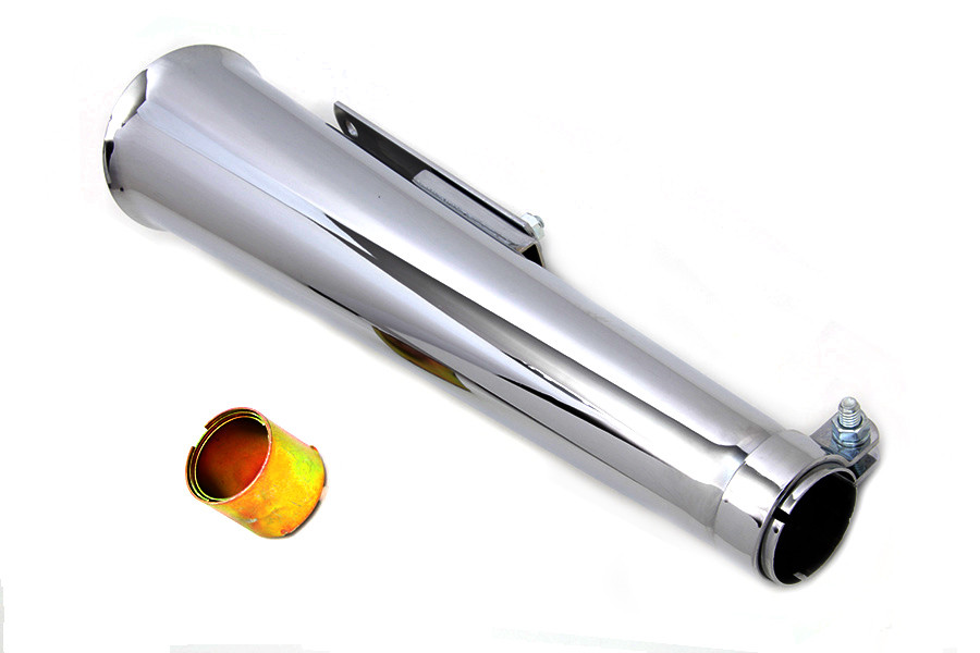 V-Twin #77980 - Chrome Megaphone Widow Trust Muffler
