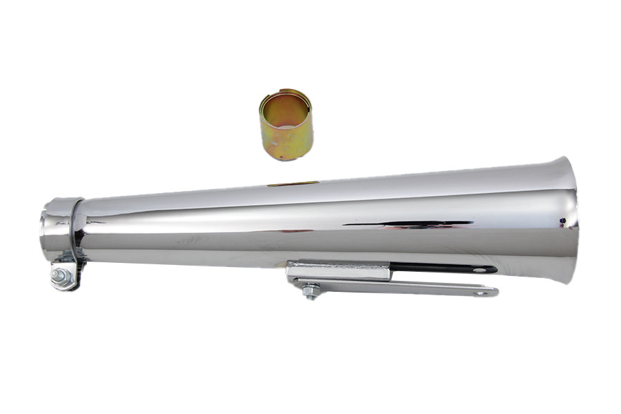 V-Twin #77980 - Chrome Megaphone Widow Trust Muffler