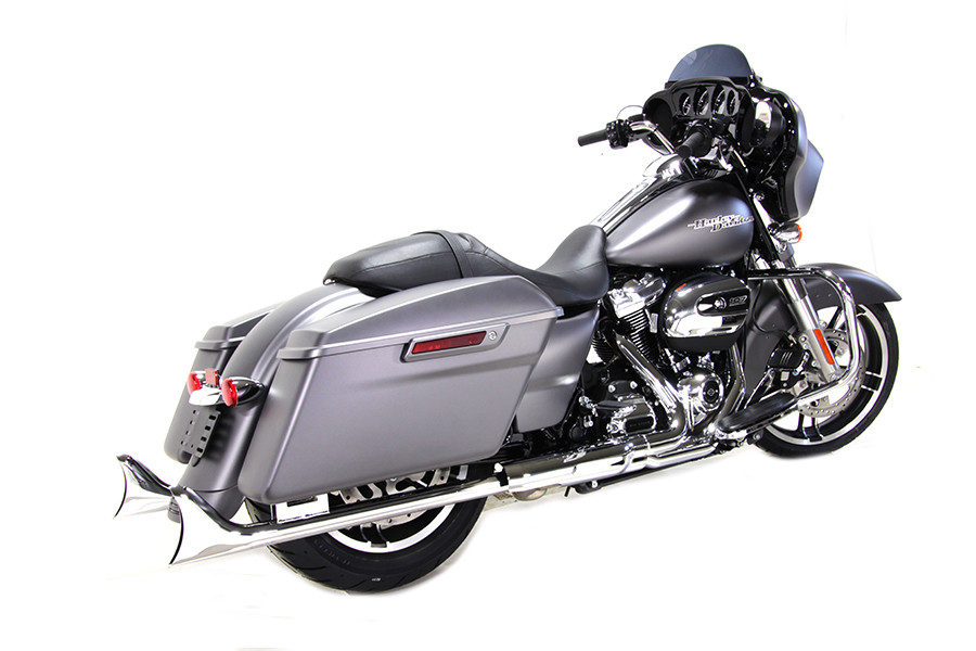 Wyatt Gatling #2067 - M8 36 inch Straight Fishtail Exhaust Extension Set Chrome