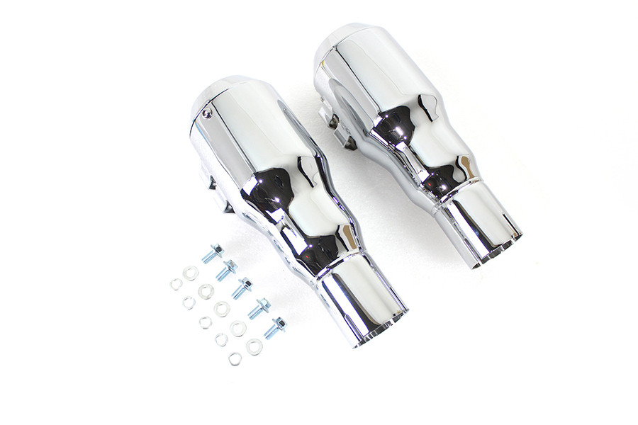 V-Twin - Grenade Muffler Set Chrome