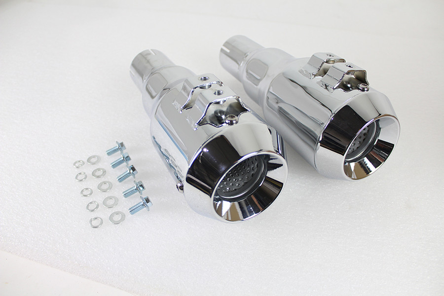 V-Twin - Grenade Muffler Set Chrome