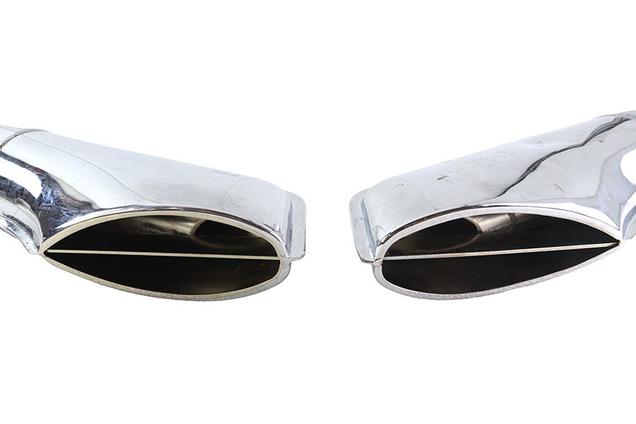 V-Twin - Turn Out Muffler Set Classic 1967 Style Chrome