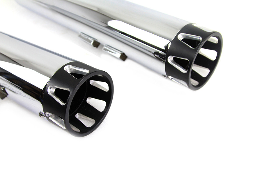 V-Twin - M8 Revolver Muffler Set with Black Tip