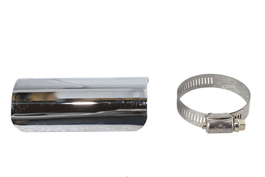 V-Twin #76252D - 4 inch Exhaust Heat Shield Chrome