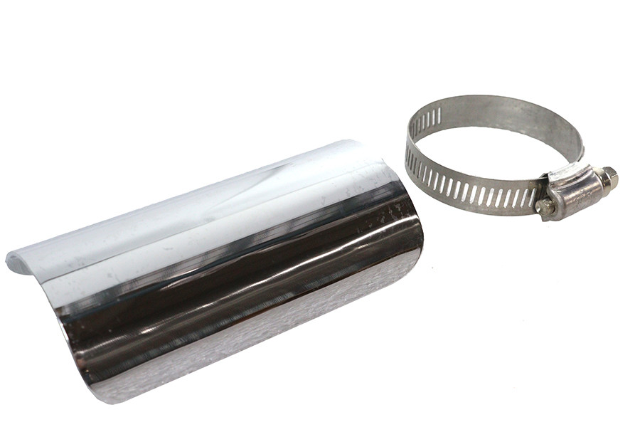 V-Twin #76252D - 4 inch Exhaust Heat Shield Chrome