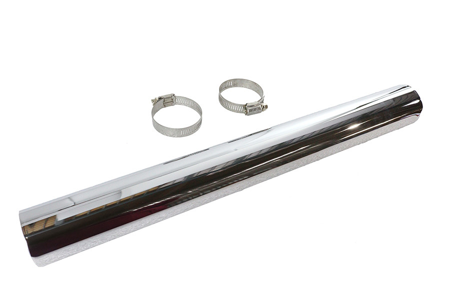 V-Twin #75658A - 18 inch Exhaust Heat Shield Chrome