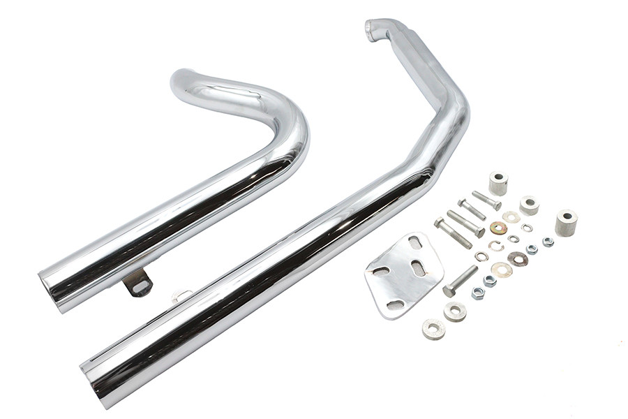 Ultima #60-310 - Big Growl Exhaust Long Gun Drag Pipe Set Chrome