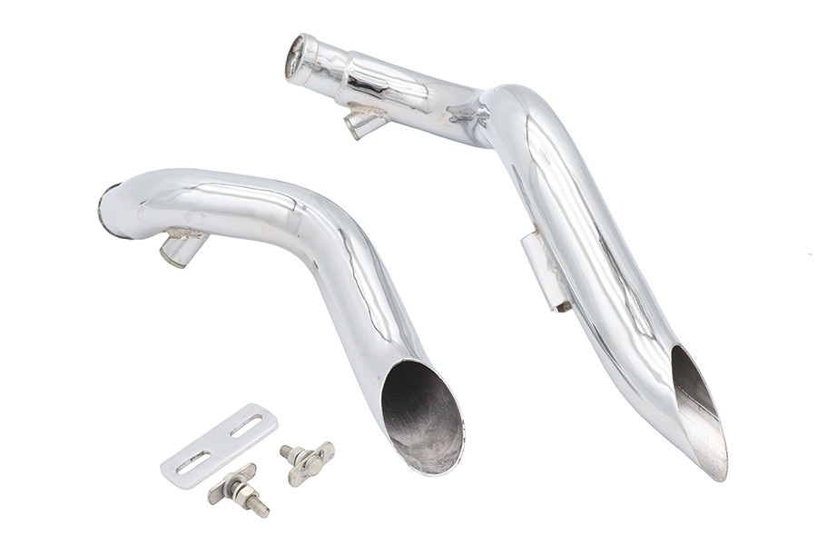 Ultima #60-360 - Big Growl Exhaust Drag Pipe Short Shots Chrome