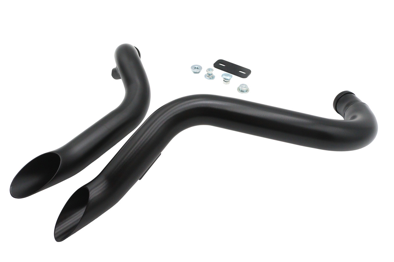 Ultima #60-361 - Big Growl Exhaust Drag Pipe Short Shots Black