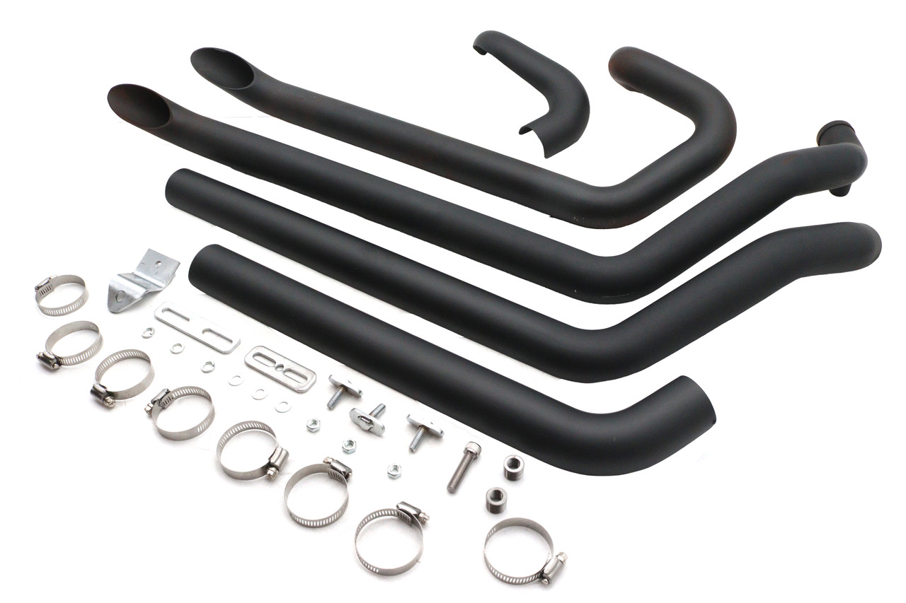 Wyatt Gatling #2478 - Wyatt Gatling FXST Street Fighter Drag Pipe Set Black
