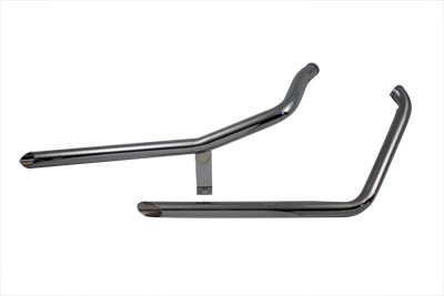 V-Twin #5529 - Exhaust Drag Pipe Set Slash Cut Ends