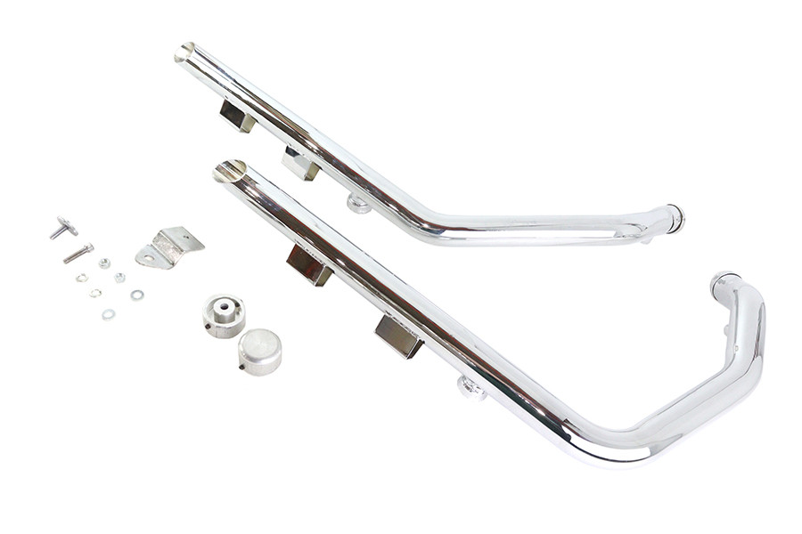V-Twin #8811 - Wyatt Gatling Exhaust Drag Pipe Set Slash Cut